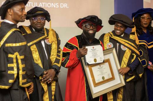 Film Director, James Abinibi bags Honorary Doctorate of Myles Leadership University