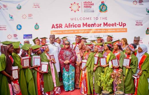 ASR AFRICA MENTORSHIP PROGRAM: ZAMFARA STATE FIRST LADY AWARDS CERTIFICATE OF COMPLETION TO FCET (GUSAU) MENTEES AT CLOSEOUT CEREMONY
