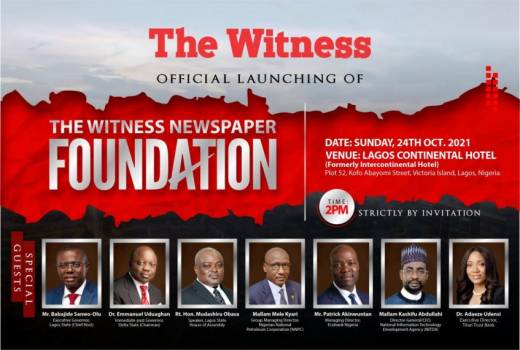 Sanwo-Olu, Uduaghan, Obasa, Kyari, others for The Witness Newspaper Foundation launch