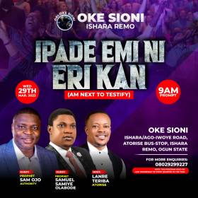 Prophet Sam Ojo, Prophet Samiye and others to Grace Lanre Teriba's Oke-Sioni