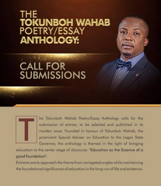 POETRY AND ESSAY COMPETITION TO CELEBRATE TOKUNBO WAHAB AT 50