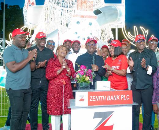 Zenith Bank Illuminates Ajose Adeogun Street with Festive Christmas Light-Up