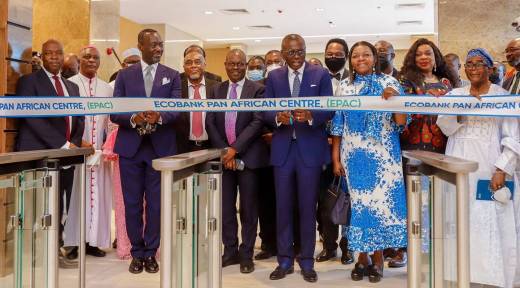 Applause as Lagos gov, Babajide Sanwo-Olu, unveils Ecobank Pan African Centre