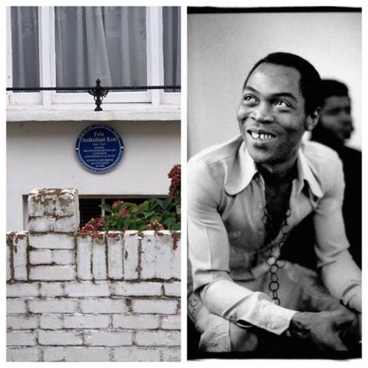 Fela honoured in London with blue plaque on the house he lived