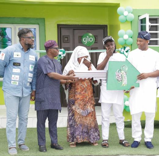 Tears of Joy as Student, Ibrahim, receives Glo Promo House